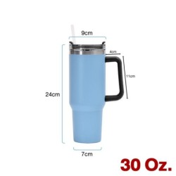 Jumper Tumblers แก้วเก็บความเย็น มีด้ามจับ เก็บน้ำแข็งได้นาน ฝากันน้ำหก ใส่หลอดได้ 30oz. สแตนเลส 304