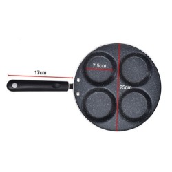 Jumper Kids กระทะ 4 หลุม กระทะไข่ดาว กระทะเคลือบ ทอดไส้เบอร์เกอร์ ทำเมนูได้หลากหลาย สามารถใช้กับเตาแม่เหล็กไฟฟ้า