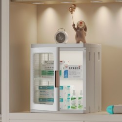 ตู้เก็บของพับได้ Jumper ตู้เก็บของ ชั้นเก็บของ บานพับโปรงใส มีแม่เหล็กปิด-ล้อเลื่อน รับน้ำหนักได้มาก