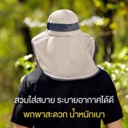 Jumper Kids หมวกกันแดด กันร้อน กัน UV ตาข่ายคลายร้อน หน้ากากถอดได้