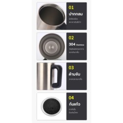 Jumper Tumblers แก้วเก็บความเย็น มีด้ามจับในตัว เก็บน้ำแข็ง 24ชม. ฝากันน้ำหก ขนาด 40oz. สแตนเลส 304