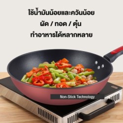Jumper Kids กระทะเคลือบเทฟลอน non-stick อาหารไม่ติดกระทะ รุ่นประหยัด ขนาด 33 cm