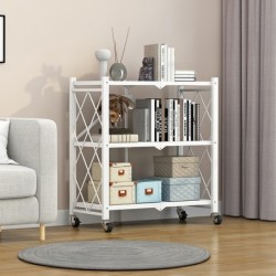 Jumper Kids ชั้นวางของ ชั้นเก็บของ ชั้นเหล็กเคลือบสีกันสนิม อเนกประสงค์ 3-5 ชั้น มีล้อและพับเก็บได้ รองรับน้ำหนักได้มากก