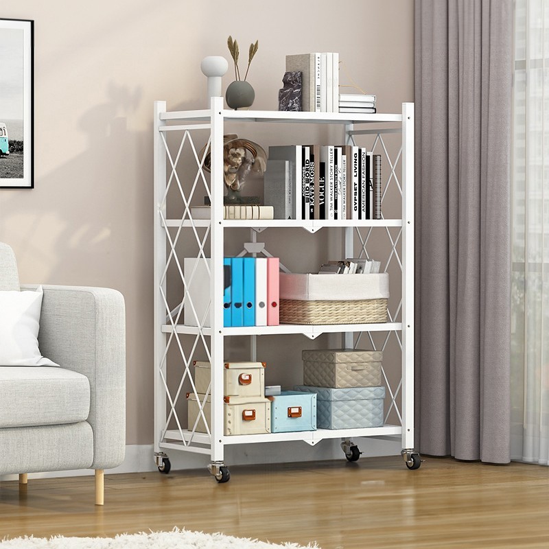 Jumper Kids ชั้นวางของ ชั้นเก็บของ ชั้นเหล็กเคลือบสีกันสนิม อเนกประสงค์ 3-5 ชั้น มีล้อและพับเก็บได้ รองรับน้ำหนักได้มากก