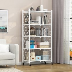 Jumper Kids ชั้นวางของ ชั้นเก็บของ ชั้นเหล็กเคลือบสีกันสนิม อเนกประสงค์ 3-5 ชั้น มีล้อและพับเก็บได้ รองรับน้ำหนักได้มากก