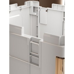 ใหม่! Jumper ตู้เก็บของ ชั้นวางของ พับได้ บานพับโปรงใส มีแม่เหล็กปิด มีล้อเลื่อน รับน้ำหนักได้เยอะ แข็งแรงทนทาน บานใส