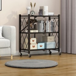 Jumper Kids ชั้นวางของ ชั้นเก็บของ ชั้นเหล็กเคลือบสีกันสนิม อเนกประสงค์ 3-5 ชั้น มีล้อและพับเก็บได้ รองรับน้ำหนักได้มากก