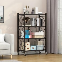 Jumper Kids ชั้นวางของ ชั้นเก็บของ ชั้นเหล็กเคลือบสีกันสนิม อเนกประสงค์ 3-5 ชั้น มีล้อและพับเก็บได้ รองรับน้ำหนักได้มากก