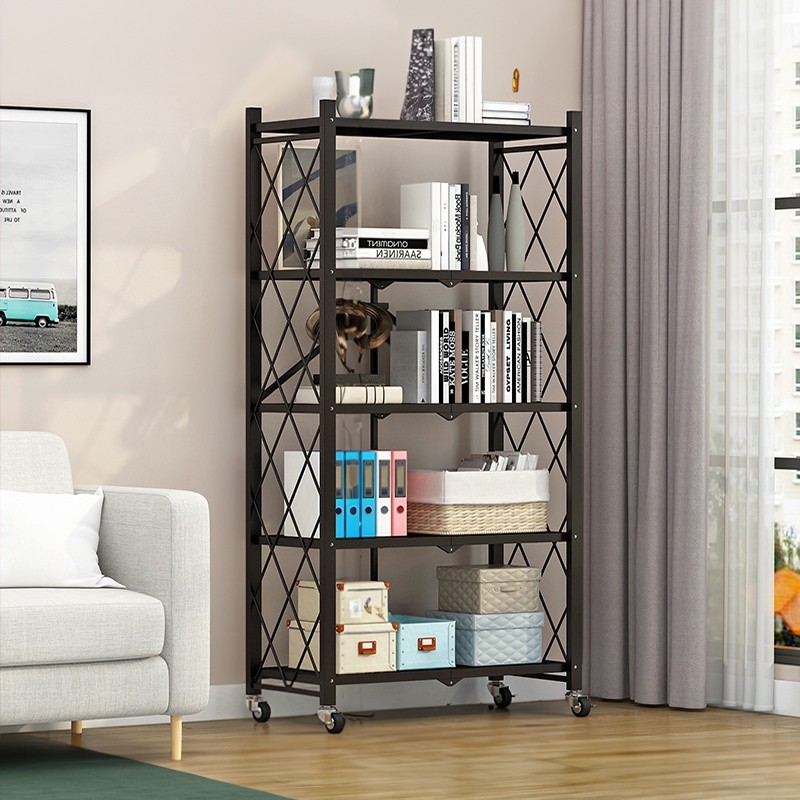 Jumper Kids ชั้นวางของ ชั้นเก็บของ ชั้นเหล็กเคลือบสีกันสนิม อเนกประสงค์ 3-5 ชั้น มีล้อและพับเก็บได้ รองรับน้ำหนักได้มากก