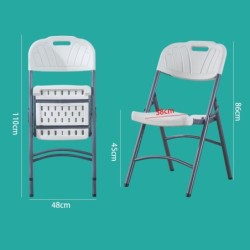 Jumper Kids เก้าอี้พับ อเนกประสงค์ เก้าอี้สำนักงาน มีพนักพิงหลัง วัสดุ HDPE รองรับน้ำหนัก 150 kg