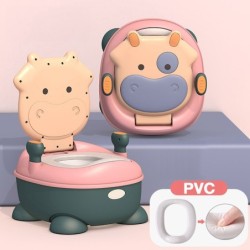 Jumper Kids กระโถน กระโถนเด็ก ชักโครกเด็ก ชักโครกเด็กเคลื่อนที่ ฝาเบาะ PVC สำหรับฝึกขับถ่าย สำหรับเด็ก 0-6ขวบ