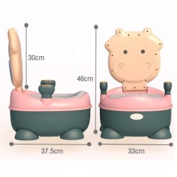 Jumper Kids กระโถน กระโถนเด็ก ชักโครกเด็ก ชักโครกเด็กเคลื่อนที่ ฝาเบาะ PVC สำหรับฝึกขับถ่าย สำหรับเด็ก 0-6ขวบ