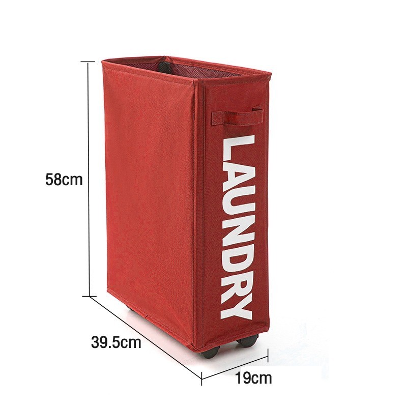 Jumper Kids ตะกร้าอเนกประสงค์  มีล้อ ตะกร้าเก็บของที่แคบ วัสดุแข็งแรง ขนาด 42 ลิตร