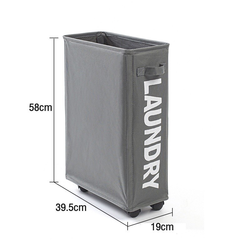 Jumper Kids ตะกร้าอเนกประสงค์  มีล้อ ตะกร้าเก็บของที่แคบ วัสดุแข็งแรง ขนาด 42 ลิตร