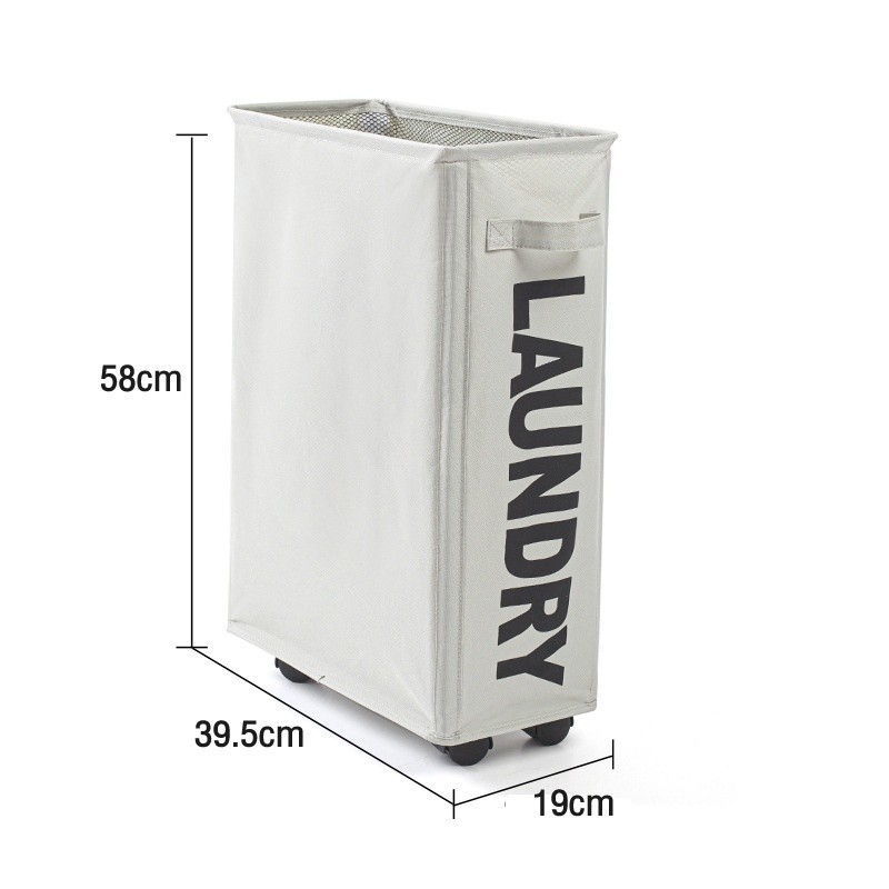 Jumper Kids ตะกร้าอเนกประสงค์  มีล้อ ตะกร้าเก็บของที่แคบ วัสดุแข็งแรง ขนาด 42 ลิตร