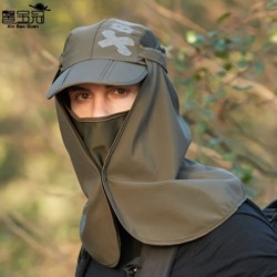 Jumper Kids หมวกกันแดด 360 องศา พับเก็บได้ กันน้ำ กันความร้อน หมวกแก๊ป มีผ้าคลุมหน้า ทำงานกลางแดดได้