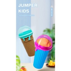 Jumper Kids แก้วทำสมูทตี้ รุ่นใหม่ ใหญ่กว่าเดิม แก้วทำสเลอปี้ ทำน้ำแข็งเกล็ดหิมะ ใช้งานง่าย ปลอดภัย ความจุ500ml