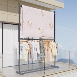 Jumper Kids ราวตากผ้า 2 ชั้น  โครงเหล็ก  ราวแขวนผ้านวม แข็งแรงแขวนเสื้อผ้าได้เยอะ