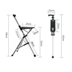 Jumper Kids ไม้เท้าเก้าอี้   เก้าอี้ไม้เท้าอัจฉริยะ ช่วยพยุงเดิน น้ำหนักเบาใช้ง่าย