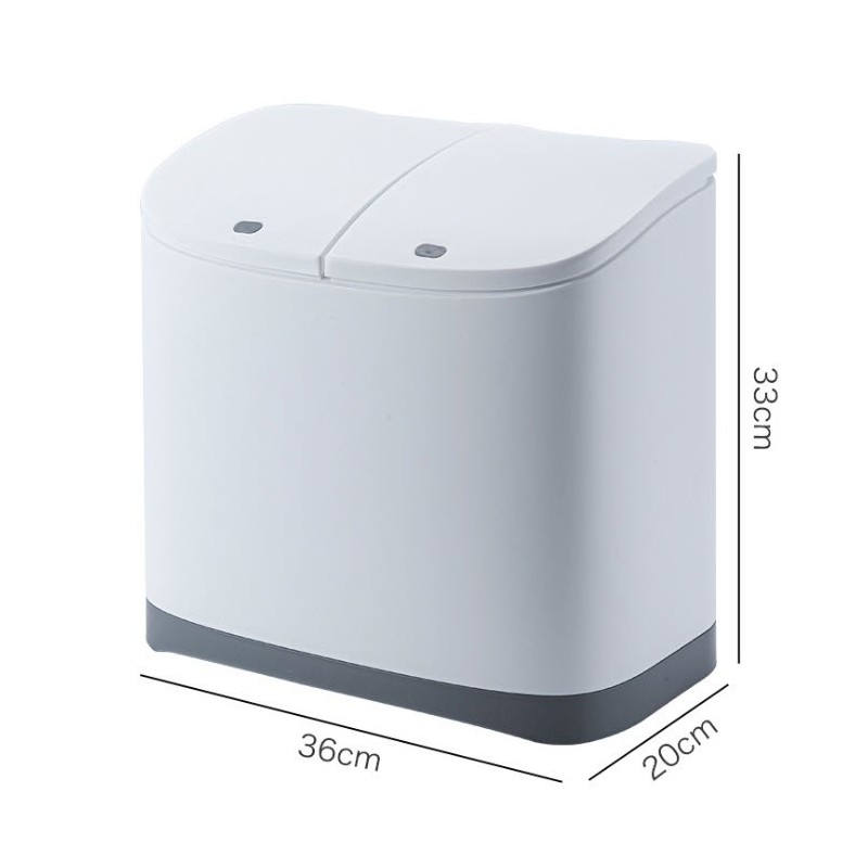 Jumper Kids ถังขยะ สองชั้น พลาสติก  สำหรับห้องครัว มีฝาปิด พร้อมล้อเลื่อน แยกขยะได้ ขนาด 20 และ 40 ลิตร