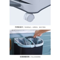 Jumper Kids ถังขยะ สองชั้น พลาสติก  สำหรับห้องครัว มีฝาปิด พร้อมล้อเลื่อน แยกขยะได้ ขนาด 20 และ 40 ลิตร