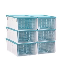 แพ็ค 1 ชิ้น Jumper Kids กล่องเก็บรองเท้า กล่องอเนกประสงค์ ฝาเปิด-ปิดได้ พลาสติกคุณภาพดี วางซ้อนต่อได้ ฝาโปร่งมองเห็นง่าย