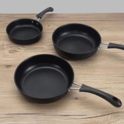 Jumper กระทะเคลือบ หม้อเคลือบ ลายหินอ่อน ไม่ติดกะทะ ทรงลึก 18/20 ซม ผัด ทอด ต้ม ได้ดี กระทะหินอ่อน