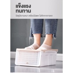 แพ็ค 6 ชิ้น Jumper Kids กล่องเก็บรองเท้า กล่องอเนกประสงค์ ฝาเปิด-ปิดได้ พลาสติกคุณภาพดี แข็งแรง วางซ้อนต่อได้