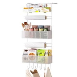 Jumper Kids ชั้นวางของข้างตู้เย็น ที่แขวนของข้างตู้เย็น ชั้นแขวนของข้างตู้เย็น ขนาด 4-6 ชั้น