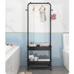 Jumper Kids ชั้นวางของพร้อมราวตากผ้าอเนกประสงค์ ราวตากผ้า ราวแขวนเสื้อ ที่แขวนเสื้อผ้า ชั้นวางของ coat rack มีล้อ