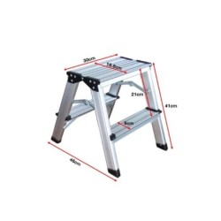 Jumper Kids บันไดอลูมิเนียม บันไดอลูมิเนียมพับได้ 2 ขั้น รับน้ำหนักได้ 150 กิโลกรัม