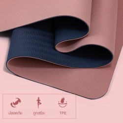 Jumper เสื่อโยคะ Yoga Mat วัสดุ TPE กันลื่นได้ดี สองสีทูโทน สำหรับฟิตเนส พิลาทิส แผ่นรองโยคะขนาด 183