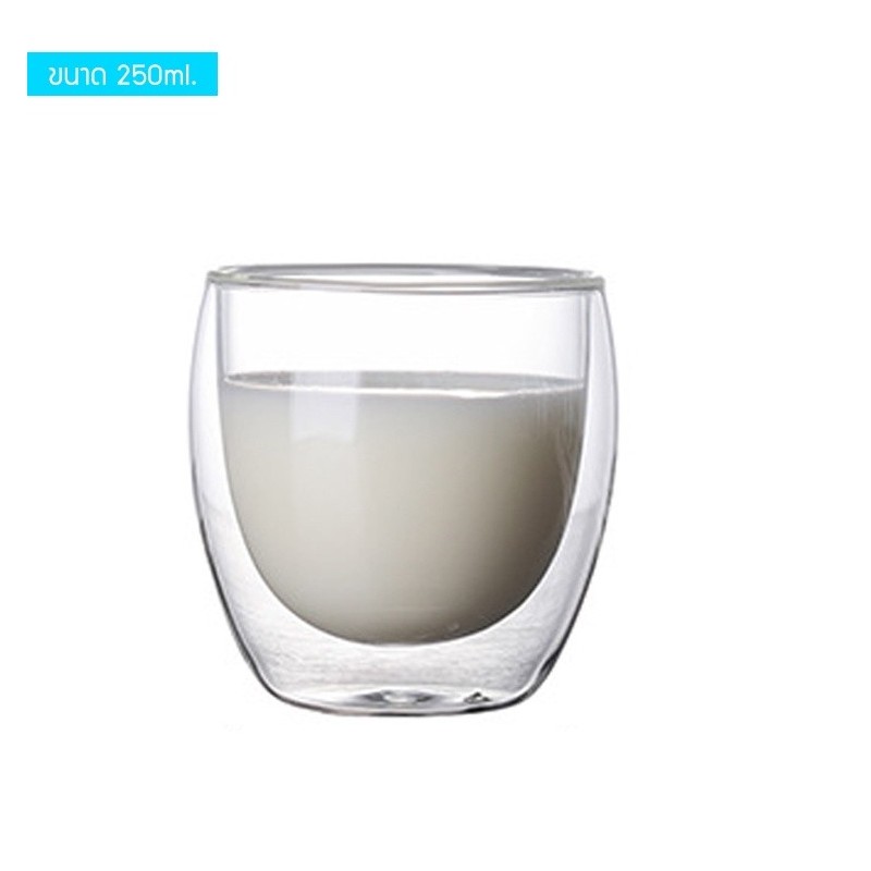 Jumper Kids แก้วสองชั้น อเนกประสงค์แบบใส แก้วกาแฟ double wall glass ไม่ร้อนมือ