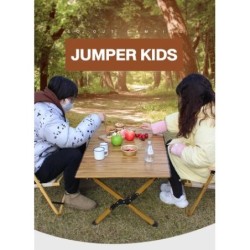 Jumper Kids โต๊ะแคมป์ปิ้งพร้อมเก้าอี้พับ เก้าอี้สนาม โต๊ะปิกนิคอลูมิเนียมพับได้  ฟรีกระเป๋าเก็บโต๊ะ