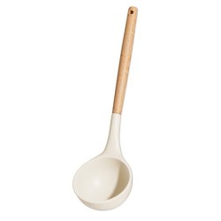 Jumper Kids อุปกรณ์ครัว ไม้พายซิลิโคน ตะหลิว ซิลิโคน กระบวย ซิลิโคนคุณภาพสำหรับทำอาหาร ทนความร้อนสูง(K307-กระบวยสีขาว)