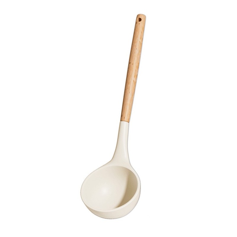 Jumper Kids อุปกรณ์ครัว ไม้พายซิลิโคน ตะหลิว ซิลิโคน กระบวย ซิลิโคนคุณภาพสำหรับทำอาหาร ทนความร้อนสูง(K307-กระบวยสีขาว)