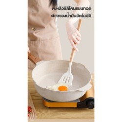 Jumper Kids อุปกรณ์ครัว ไม้พายซิลิโคน ตะหลิว ซิลิโคน กระบวย ซิลิโคนคุณภาพสำหรับทำอาหาร ทนความร้อนสูง(K307-กระบวยสีขาว)