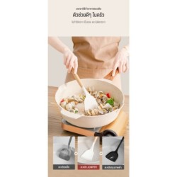 Jumper Kids อุปกรณ์ครัว ไม้พายซิลิโคน ตะหลิว ซิลิโคน กระบวย ซิลิโคนคุณภาพสำหรับทำอาหาร ทนความร้อนสูง(K307-กระบวยสีขาว)