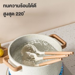 Jumper Kids อุปกรณ์ครัว ไม้พายซิลิโคน ตะหลิว ซิลิโคน กระบวย ซิลิโคนคุณภาพสำหรับทำอาหาร ทนความร้อนสูง(K307-กระบวยสีขาว)