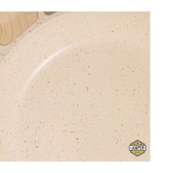 Jumper หม้อสองหูเคลือบหินอ่อน ขนาด 24 cm. หม้อสองหู หม้อ เคลือบหินอ่อน พร้อมฝาแก้ว ใช้ได้กับเตาทุกประเภท แถมฟรีกระบวยไม้