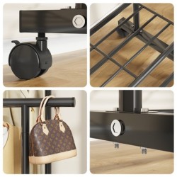 Jumper Kids ราวตากผ้า แขวนผ้าบาร์คู่ โครงเหล็ก ชั้นวางเสื้อผ้า พร้อมตะขอแขวนด้านข้าง