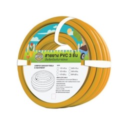 Jumper สายยาง PVC เสริมเส้นใย ทนแรงดัน หนา 3 ชั้น ขนาด 4 หุน ยาว 10/20 เมตร สายยางรดน้ำ ใชได้ยาวนานไม่กรอบไม่แข็ง