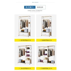 Jumper Kids ราวแขวนเสื้อผ้า ตู้เสื้อผ้า พร้อมชั้นวางของ โครงเหล็ก 120cm ตู้เก็บผ้า ราวแขวนผ้าไม้ MDF Metal สไตล์โมเดิร์น