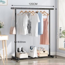 Jumper Kids ราวตากผ้า แขวนเสื้อ บาร์คู่ บาร์เดี่ยว โครงเหล็ก ชั้นวางเสื้อผ้า พร้อมตะขอแขวนด้าน