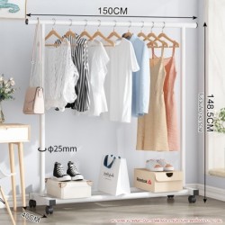 Jumper Kids ราวตากผ้า แขวนเสื้อ บาร์คู่ บาร์เดี่ยว โครงเหล็ก ชั้นวางเสื้อผ้า พร้อมตะขอแขวนด้าน