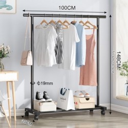 Jumper Kids ราวตากผ้า แขวนเสื้อ บาร์คู่ บาร์เดี่ยว โครงเหล็ก ชั้นวางเสื้อผ้า พร้อมตะขอแขวนด้าน