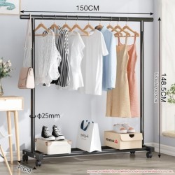 Jumper Kids ราวตากผ้า แขวนเสื้อ บาร์คู่ บาร์เดี่ยว โครงเหล็ก ชั้นวางเสื้อผ้า พร้อมตะขอแขวนด้าน