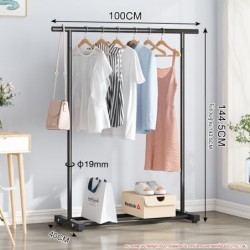 Jumper Kids ราวตากผ้า แขวนเสื้อ บาร์คู่ บาร์เดี่ยว โครงเหล็ก ชั้นวางเสื้อผ้า พร้อมตะขอแขวนด้าน