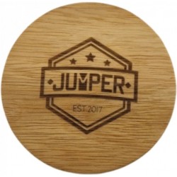 Jumper จานรองแก้ว ที่รองแก้ว ไม้แท้ Wood Coaster ผลิตจากไม้ยางพาราในประเทศไทย ขนาด 4 นิ้ว