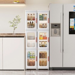 Jumper kids ตู้เก็บของพับได้ตู้เก็บของ ชั้นเก็บของ มีบานพับโปรงใส มีแม่เหล็กปิด มีล้อเลื่อน รับน้ำหนักได้เยอะ